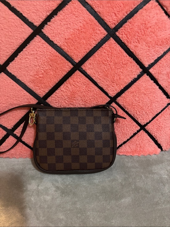 Louis Vuitton Handbags - Louis Vuitton Brown Damier Mini pouch with Gold Hardware